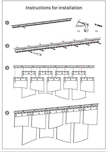 image:imageVIZPRO 6PCS Strip Door Curtain 84 Height X 36 Width 008 Inch Thickness Standard Clear PVC Curtain Strip with 56 Overlap for 3 X 7 Doors48W x 84L Pack of 1