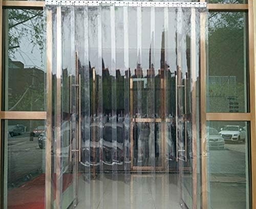 image:imageVIZPRO 6PCS Strip Door Curtain 84 Height X 36 Width 008 Inch Thickness Standard Clear PVC Curtain Strip with 56 Overlap for 3 X 7 Doors96W x 84L Pack of 1