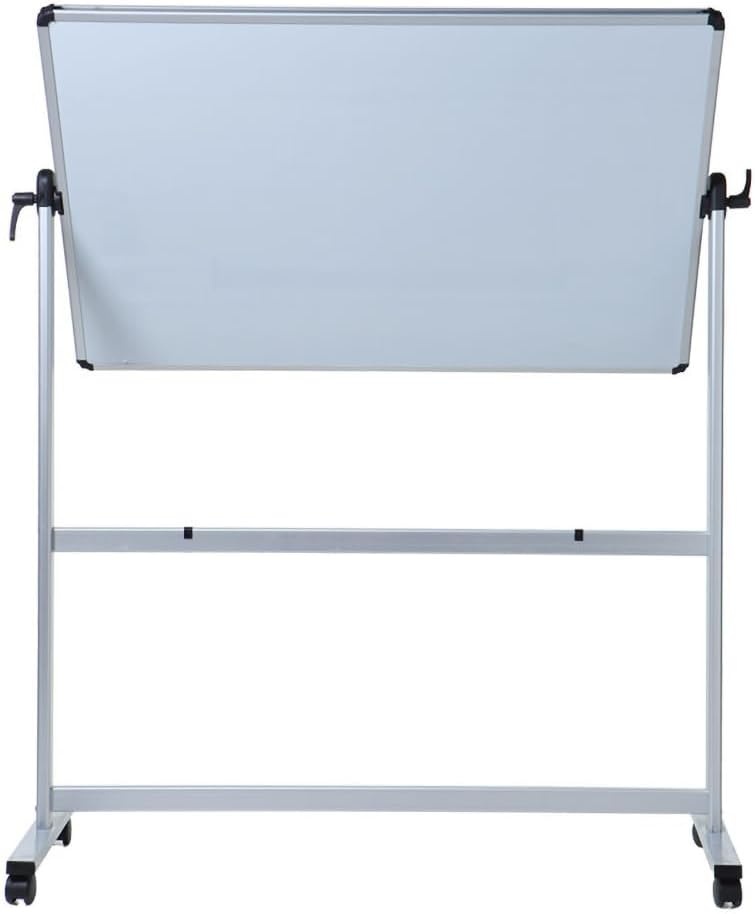 image:imageVIZPRO DoubleSided Magnetic Mobile Whiteboard 72 x 40 Inches Rolling Dry Erase Board Easel Stand on Wheels with Aluminium Frame for School Office Home96W x 48H