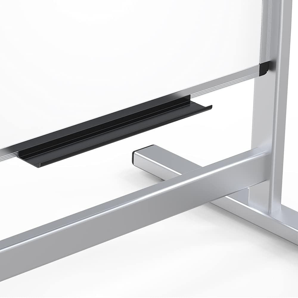 image:imageVIZPRO Doublesided Magnetic Stand Whiteboard 48 X 24 Inches Aluminium Frame amp Stand48W x 24H