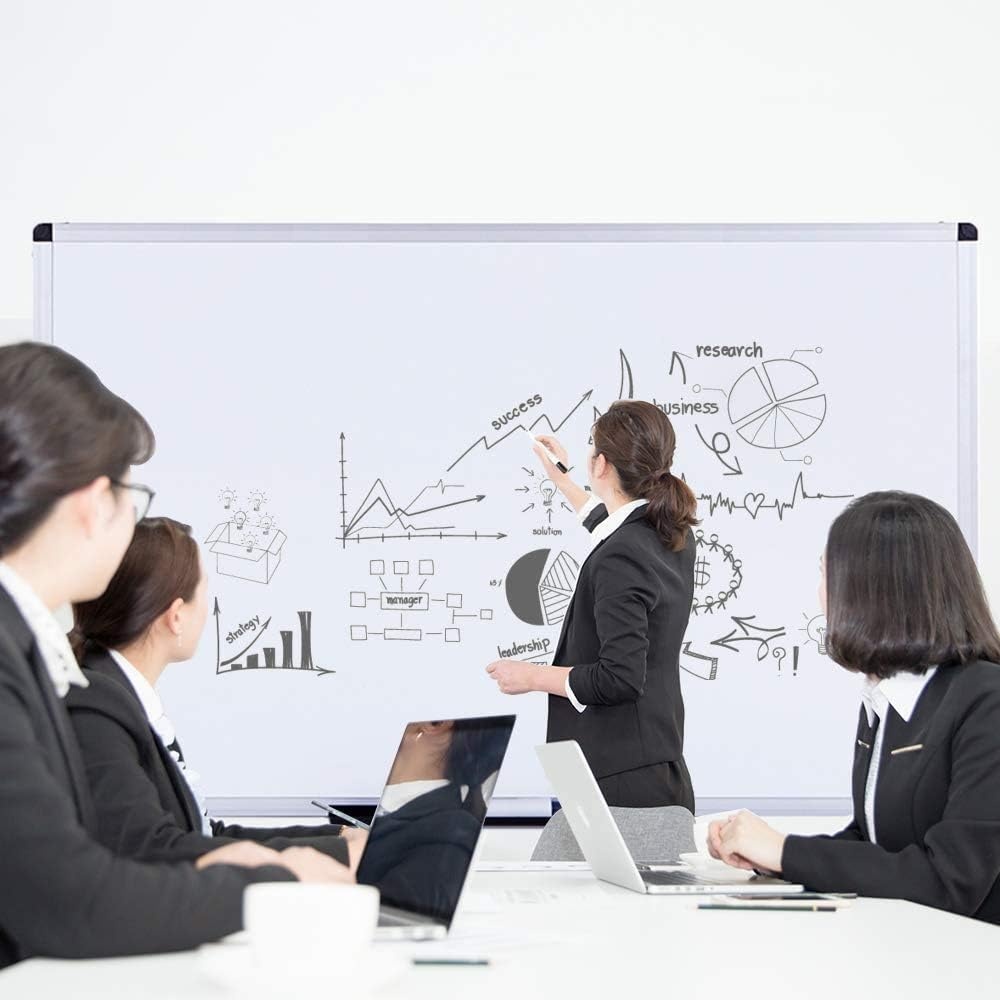 image:imageVIZPRO Dry Erase BoardNonMagnetic Whiteboard 48 x 36 Inches Wall Mounted Board for School Office and Home72 x 40 Inches