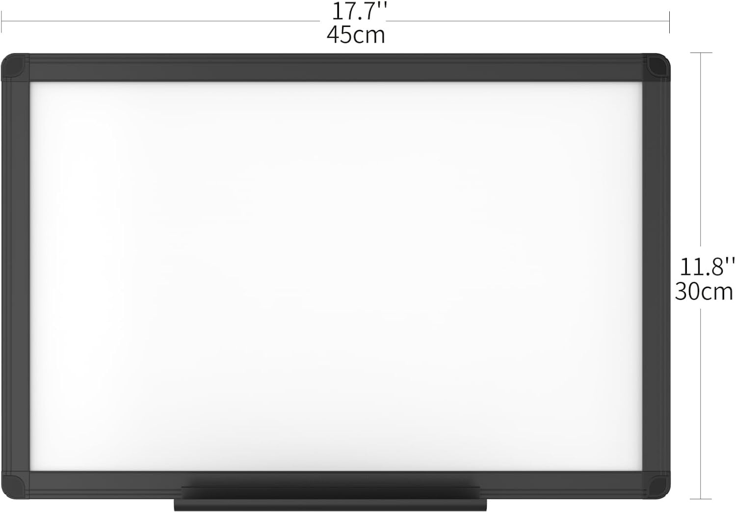 image:imageVIZPRO Magnetic Dry Erase White Board 48 X 36 Inches Black Aluminium Frame18W x 12H