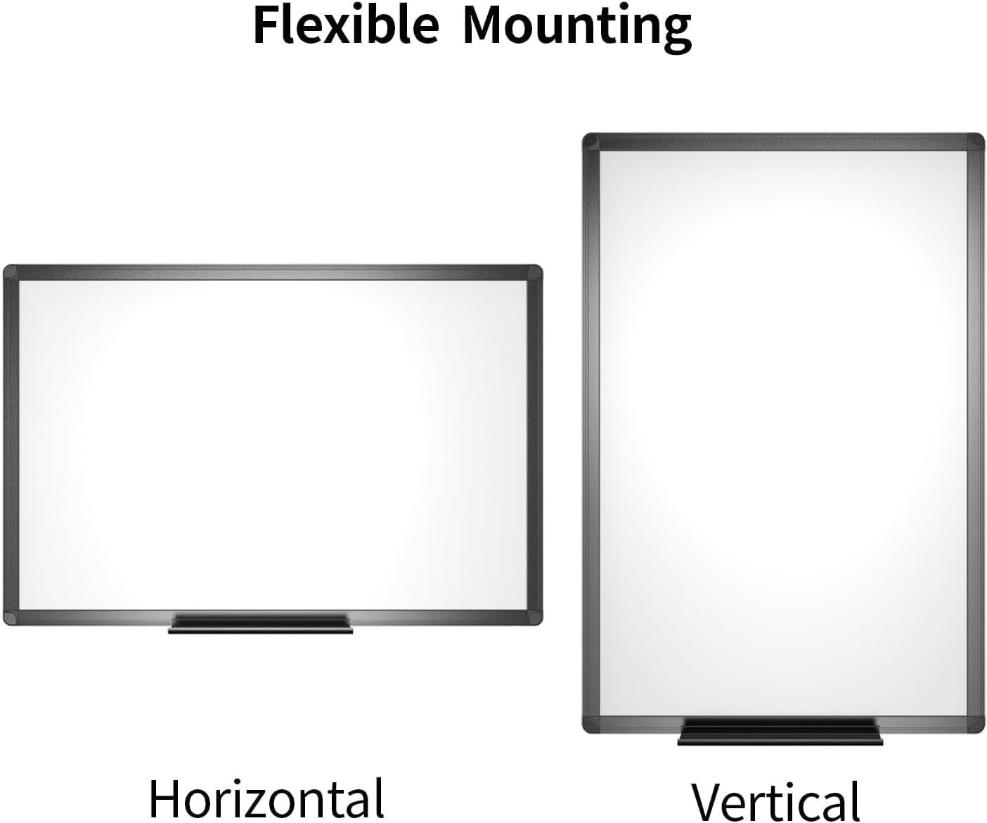 image:imageVIZPRO Magnetic Dry Erase White Board 48 X 36 Inches Black Aluminium Frame36 X 24 Inches