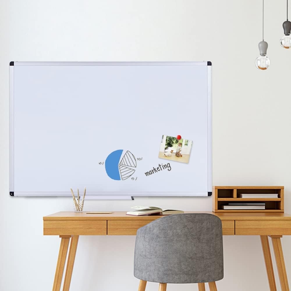 image:imageVIZPRO Magnetic WhiteboardDry Erase Board 18 X 12 Inches Includes 1 Eraser amp 2 Markers amp 4 Magnets40 X 30 Inches