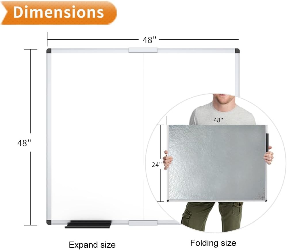 image:imageVIZPRO Magnetic WhiteboardDry Erase Board 18 X 12 Inches Includes 1 Eraser amp 2 Markers amp 4 Magnets48W x 48H