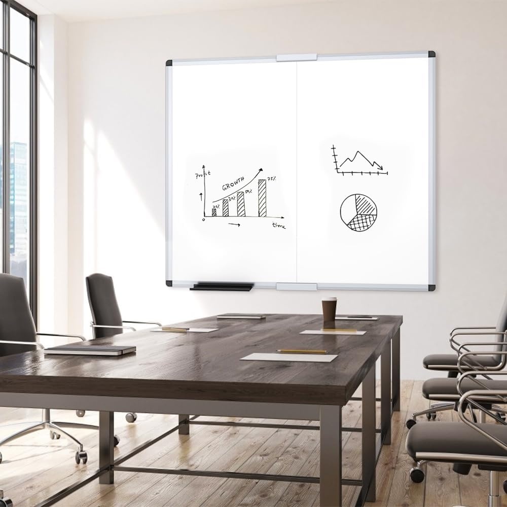 image:imageVIZPRO Magnetic WhiteboardDry Erase Board 18 X 12 Inches Includes 1 Eraser amp 2 Markers amp 4 Magnets48W x 48H