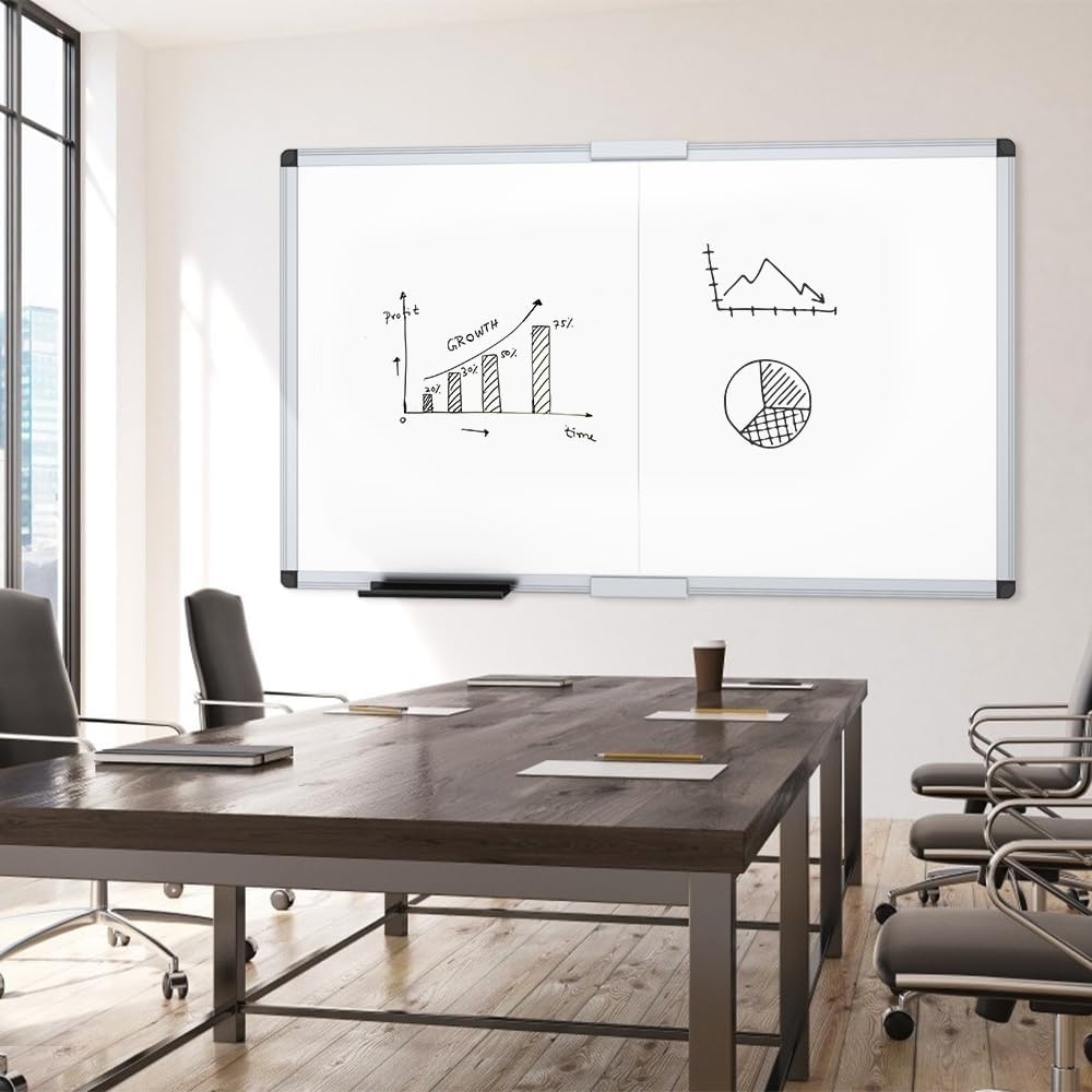 image:imageVIZPRO Magnetic WhiteboardDry Erase Board 18 X 12 Inches Includes 1 Eraser amp 2 Markers amp 4 Magnets72W x 40H