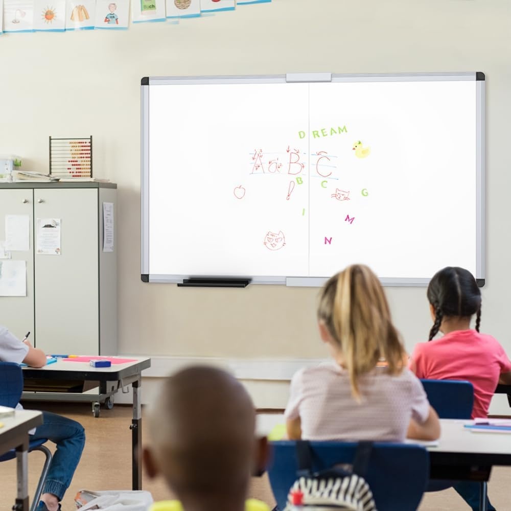 image:imageVIZPRO Magnetic WhiteboardDry Erase Board 18 X 12 Inches Includes 1 Eraser amp 2 Markers amp 4 Magnets72W x 40H