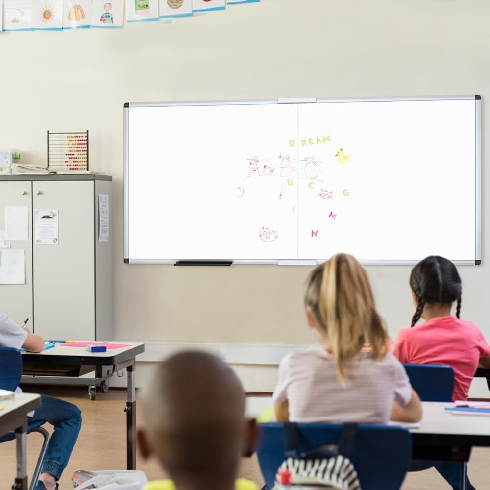 image:imageVIZPRO Magnetic WhiteboardDry Erase Board 18 X 12 Inches Includes 1 Eraser amp 2 Markers amp 4 Magnets72W x 48H