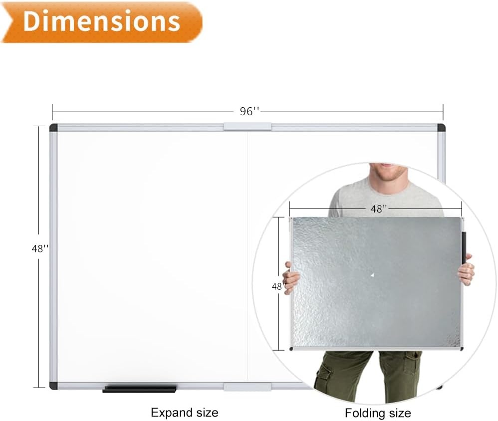 image:imageVIZPRO Magnetic WhiteboardDry Erase Board 18 X 12 Inches Includes 1 Eraser amp 2 Markers amp 4 Magnets96W x 48H