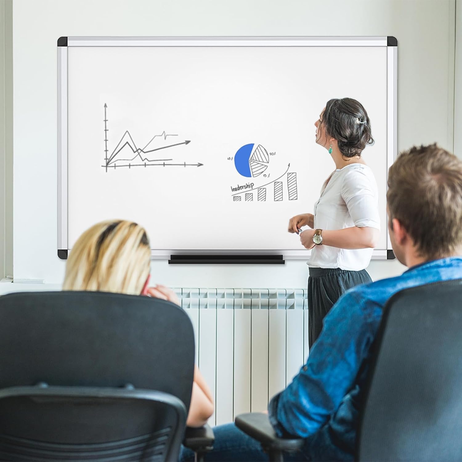 image:imageVIZPRO Magnetic WhiteboardDry Erase Board 48 X 36 Inches Pack of 22 Pack 48 X 36 Inches