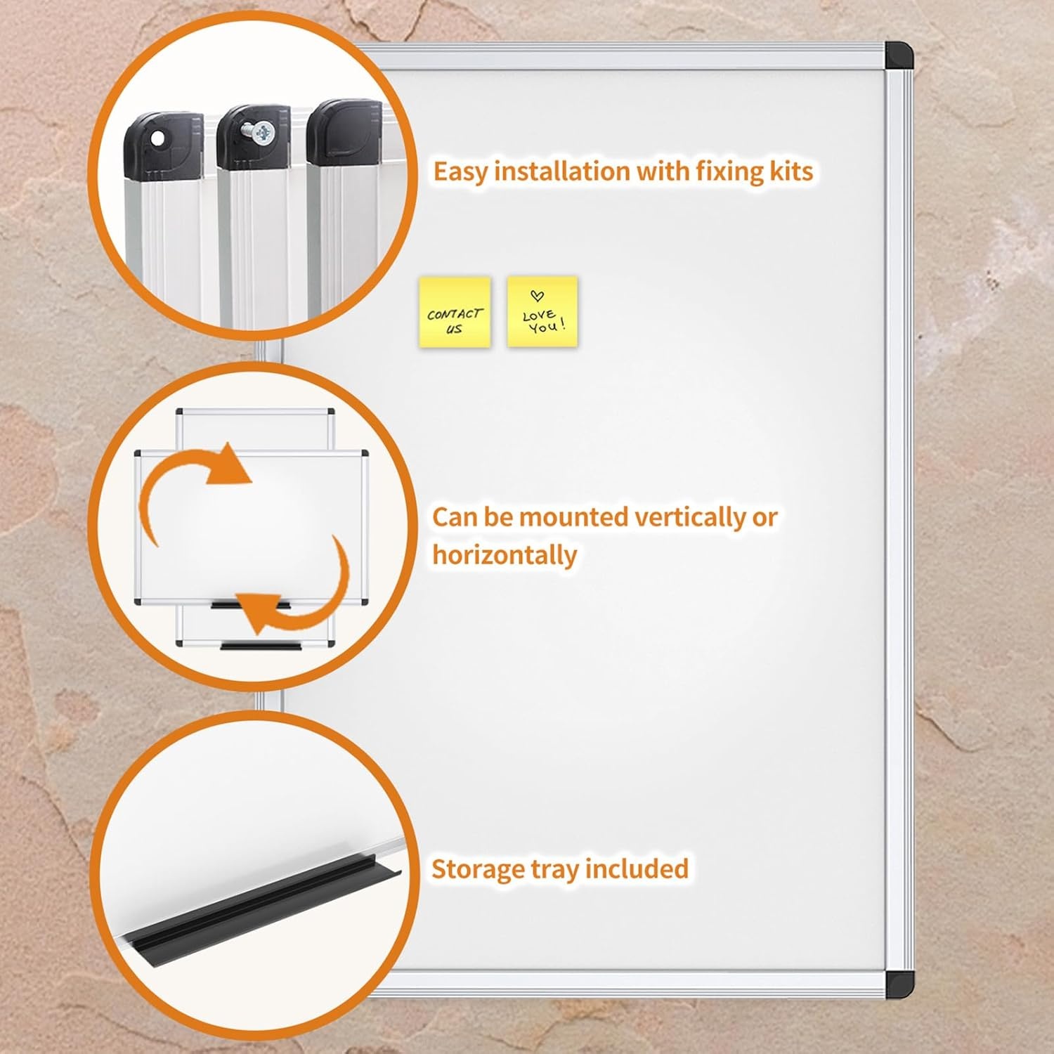 image:imageVIZPRO Magnetic WhiteboardDry Erase Board 48 X 36 Inches Pack of 22 Pack 48 X 36 Inches