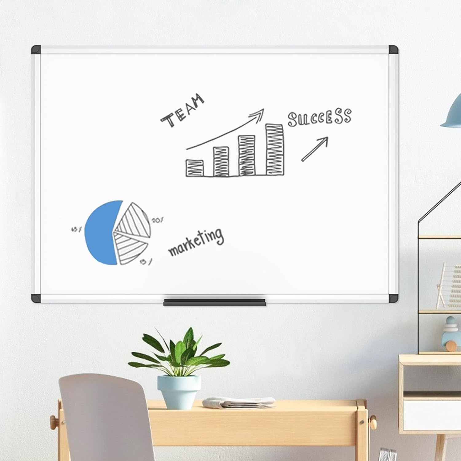 image:imageVIZPRO Magnetic WhiteboardDry Erase Board 48 X 36 Inches Pack of 22 Pack 48 X 36 Inches