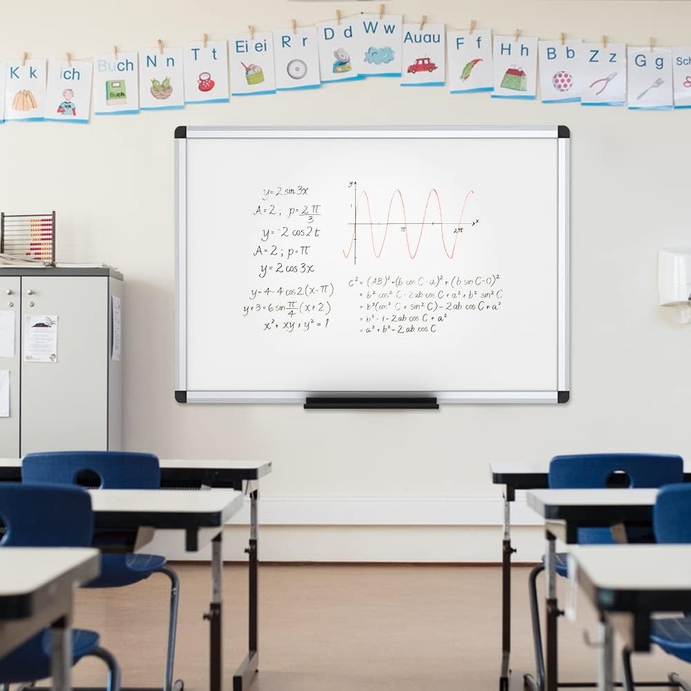 image:imageVIZPRO Magnetic WhiteboardDry Erase Board 48 X 36 Inches Pack of 23 Pack 48 X 24 Inches