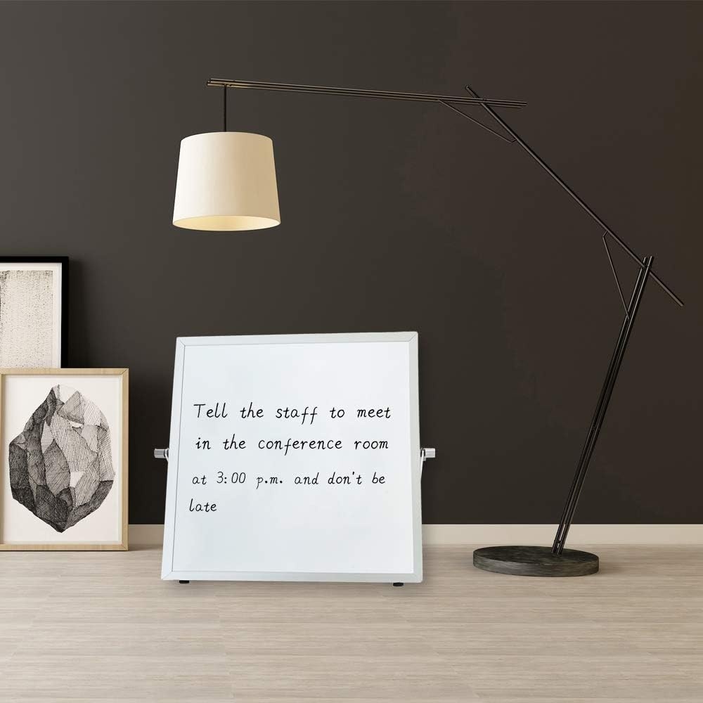image:imageVIZPRO Small BoardWriting WhiteboardDry Erase Board Colourful Plastic Frame 16 X 12 Inches10 X 10 Magnetic
