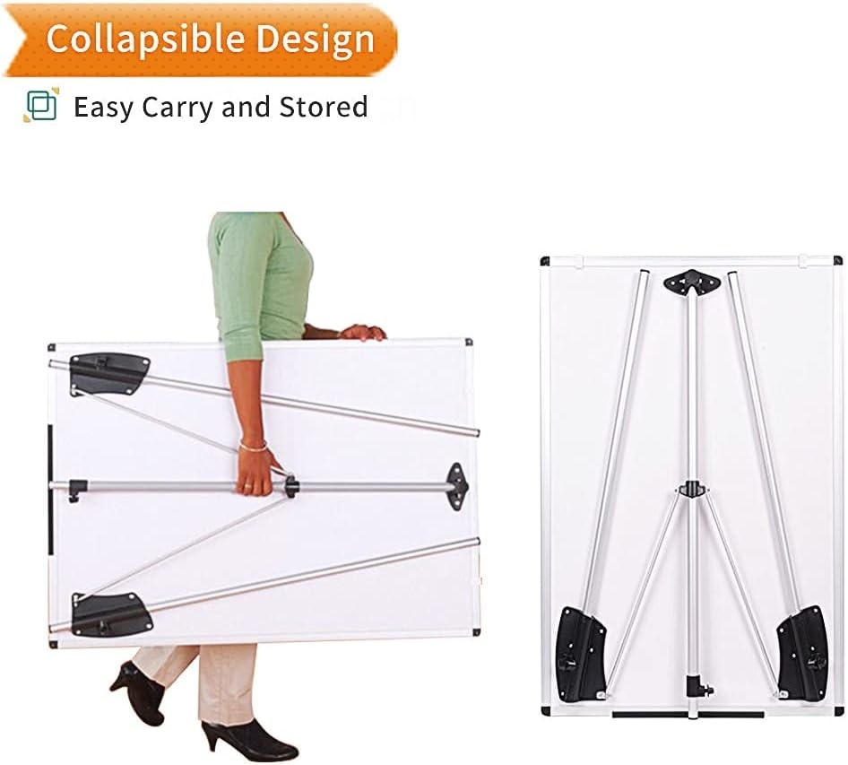 image:imageVIZPRO Whiteboard Easel 36 x 24 Inches Portable Dry Erase Board Height Adjustable With Flipchart PadAccessory 36 X 24 Inches