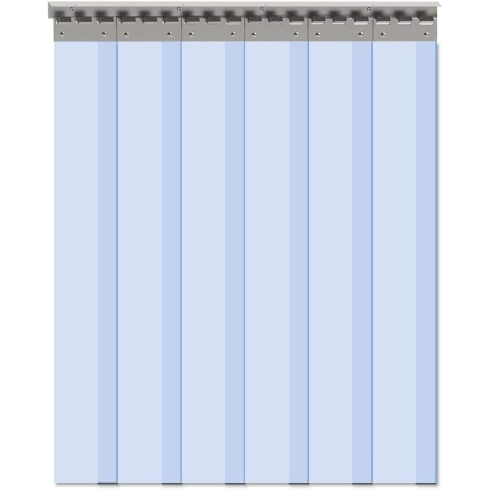 image:imageVIZPRO 6PCS Strip Door Curtain 84 Height X 36 Width 008 Inch Thickness Standard Clear PVC Curtain Strip with 56 Overlap for 3 X 7 Doors36W x 84L Pack of 1