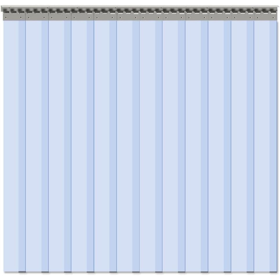 image:imageVIZPRO 6PCS Strip Door Curtain 84 Height X 36 Width 008 Inch Thickness Standard Clear PVC Curtain Strip with 56 Overlap for 3 X 7 Doors72W x 84L Pack of 1