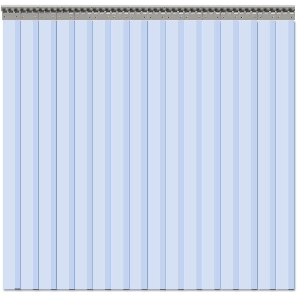 image:imageVIZPRO 6PCS Strip Door Curtain 84 Height X 36 Width 008 Inch Thickness Standard Clear PVC Curtain Strip with 56 Overlap for 3 X 7 Doors96W x 84L Pack of 1