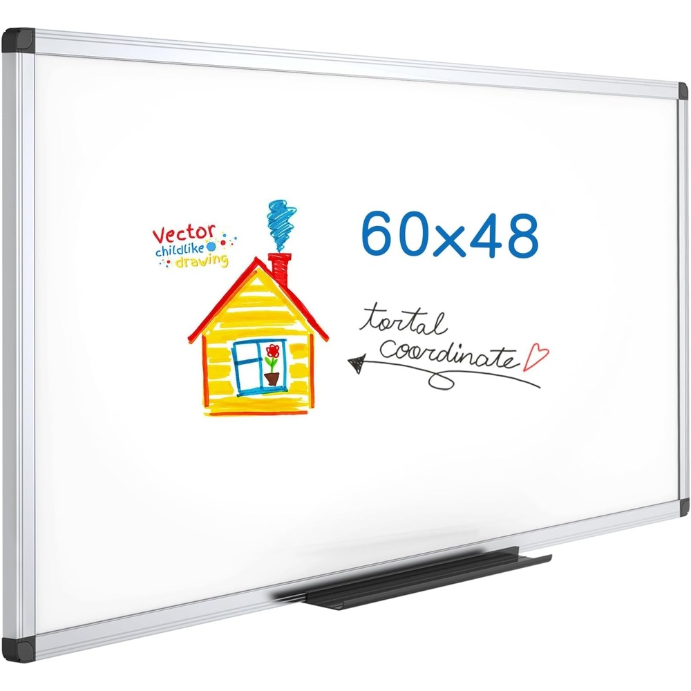 image:imageVIZPRO Dry Erase BoardMagnetic Whiteboard 96 x 48 Inches Large Wall Mounted Board for School Office and Home 8 x 460W x 48H
