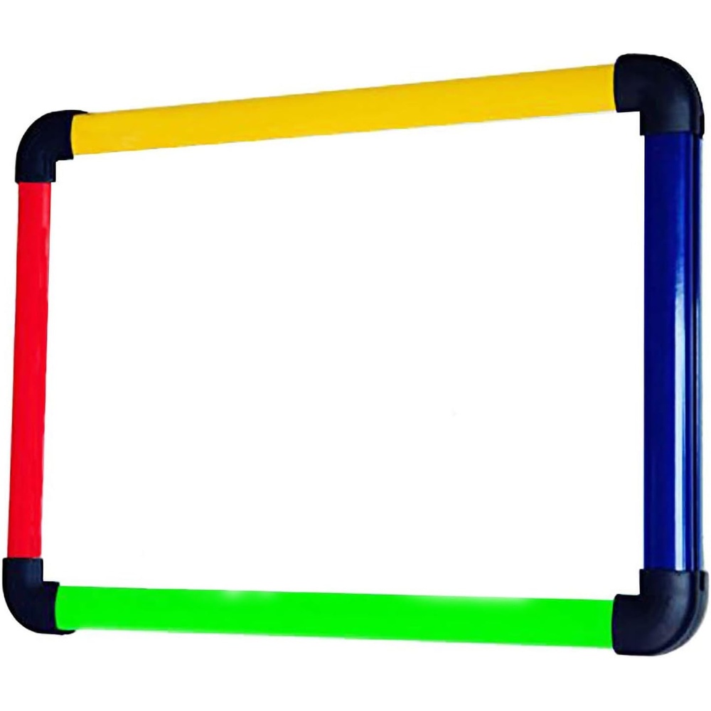image:imageVIZPRO Small BoardWriting WhiteboardDry Erase Board Colourful Plastic Frame 16 X 12 Inches16W x 12H