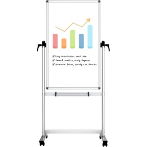 image:imageVIZPRO DoubleSided Magnetic Mobile Whiteboard 72 x 40 Inches Rolling Dry Erase Board Easel Stand on Wheels with Aluminium Frame for School Office Home28W x 76H