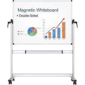 image:imageVIZPRO DoubleSided Magnetic Mobile Whiteboard 72 x 40 Inches Rolling Dry Erase Board Easel Stand on Wheels with Aluminium Frame for School Office Home48W x 36H