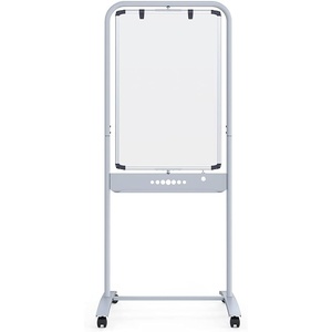 image:imageVIZPRO Doublesided Magnetic Mobile Whiteboard 24 X 36 Inches Portrait Orientation Steel Stand
