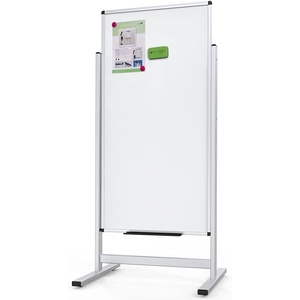 image:imageVIZPRO Doublesided Magnetic Stand Whiteboard 48 X 24 Inches Aluminium Frame amp Stand48W x 24H