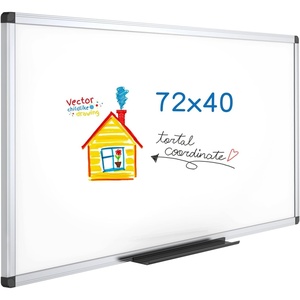 image:imageVIZPRO Dry Erase BoardMagnetic Whiteboard 96 x 48 Inches Large Wall Mounted Board for School Office and Home 8 x 472W x 40H