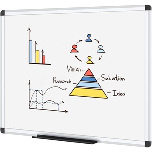 image:imageVIZPRO Dry Erase BoardNonMagnetic Whiteboard 48 x 36 Inches Wall Mounted Board for School Office and Home36W x 24H