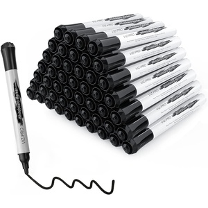 image:imageVIZPRO Dry Erase Markers Fine Bullet Tip 3 Assorted Colors 12Count LowOdor Whiteboard PensFine Tip  50 Pcs