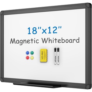 image:imageVIZPRO Magnetic Dry Erase White Board 48 X 36 Inches Black Aluminium Frame18W x 12H