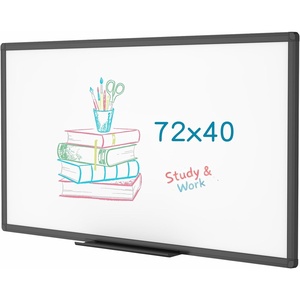 image:imageVIZPRO Magnetic Dry Erase White Board 48 X 36 Inches Black Aluminium Frame72W x 40H