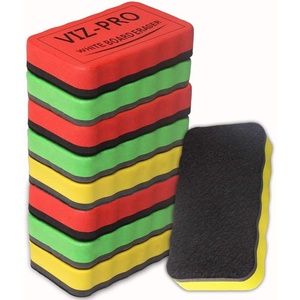 image:imageVIZPRO Magnetic White Board Eraser 3 Colored Eraser 3 Piece9 Pack