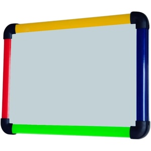 image:imageVIZPRO Small BoardWriting WhiteboardDry Erase Board Colourful Plastic Frame  16 X 12 InchesA4Magnetic10 Pack
