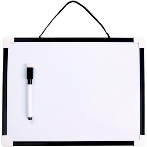 image:imageVIZPRO Small BoardWriting WhiteboardDry Erase Board Colourful Plastic Frame  16 X 12 InchesA4Magneticblack