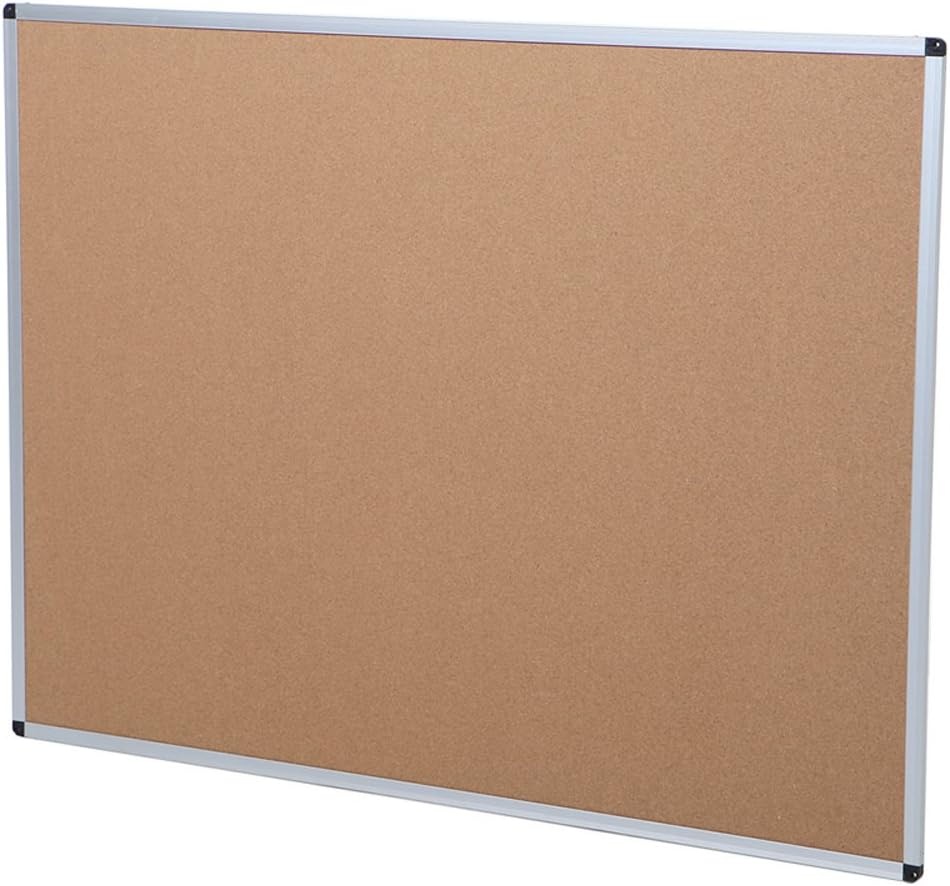 image:imageVIZPRO Cork Bulletin BoardFoldable Noticeboard 48 X 36 Inches Silver Aluminium Frame60 X 48 Inches