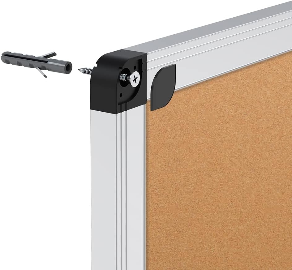 image:imageVIZPRO Cork Notice Board 24 X 18 Inches 3 Pack Silver Aluminium Frame24 X 18 Inches