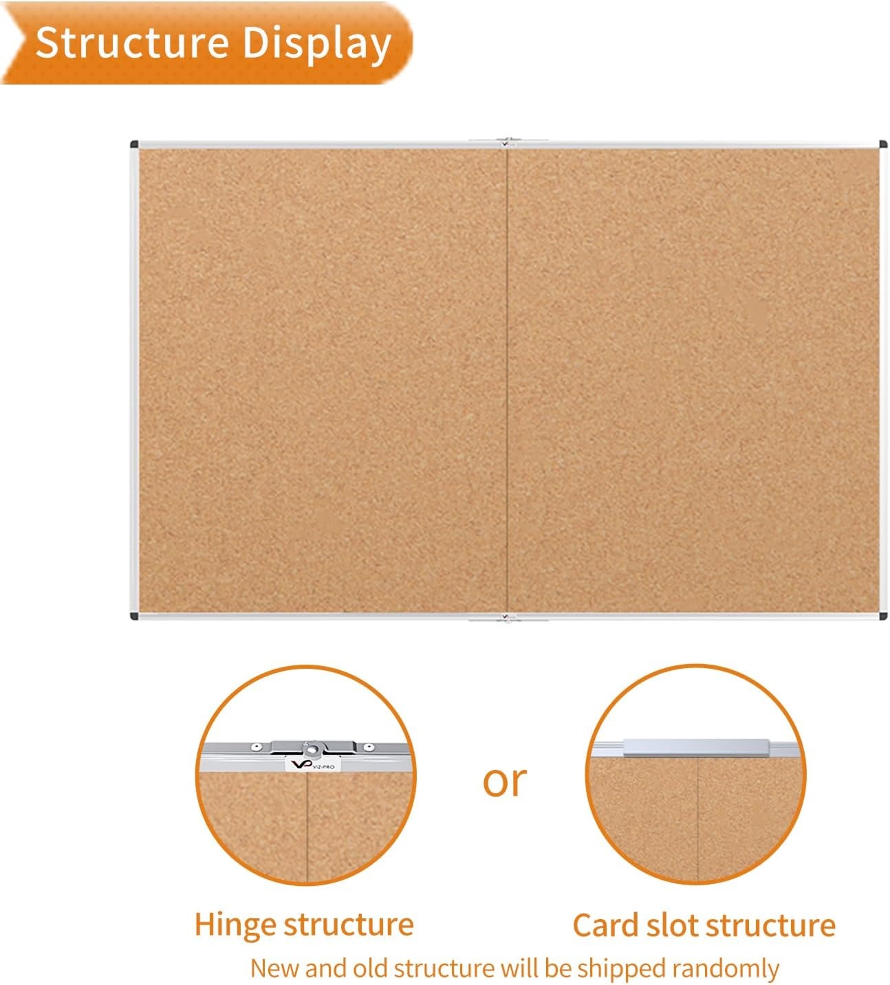 image:imageVIZPRO Cork Notice Board 24 X 18 Inches 3 Pack Silver Aluminium Frame60 X 36 Inches