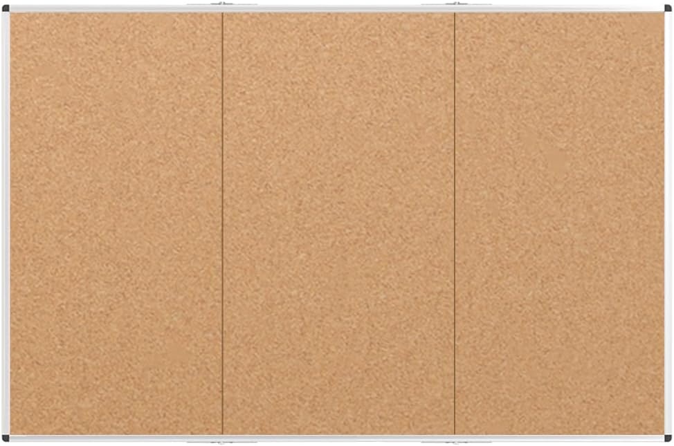 image:imageVIZPRO Cork Notice Board 24 X 18 Inches 3 Pack Silver Aluminium Frame96 X 48 Inches