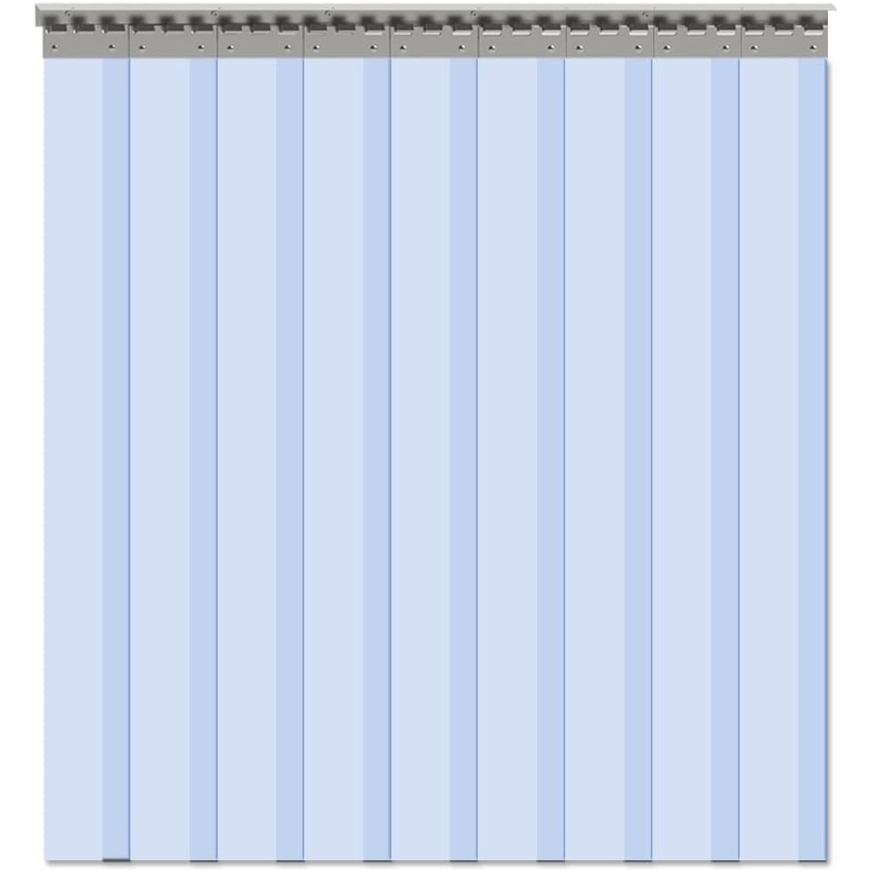 image:imageVIZPRO 9PCS Freezer Strip Door Curtain 84 Height X 48 Width 008 Inch Thickness PVC Curtain Strip for Walk in Freezers Coolers amp Warehouse Doors with 80 Overlap for 4 X 7 Doors48W x 84L Pack of 1