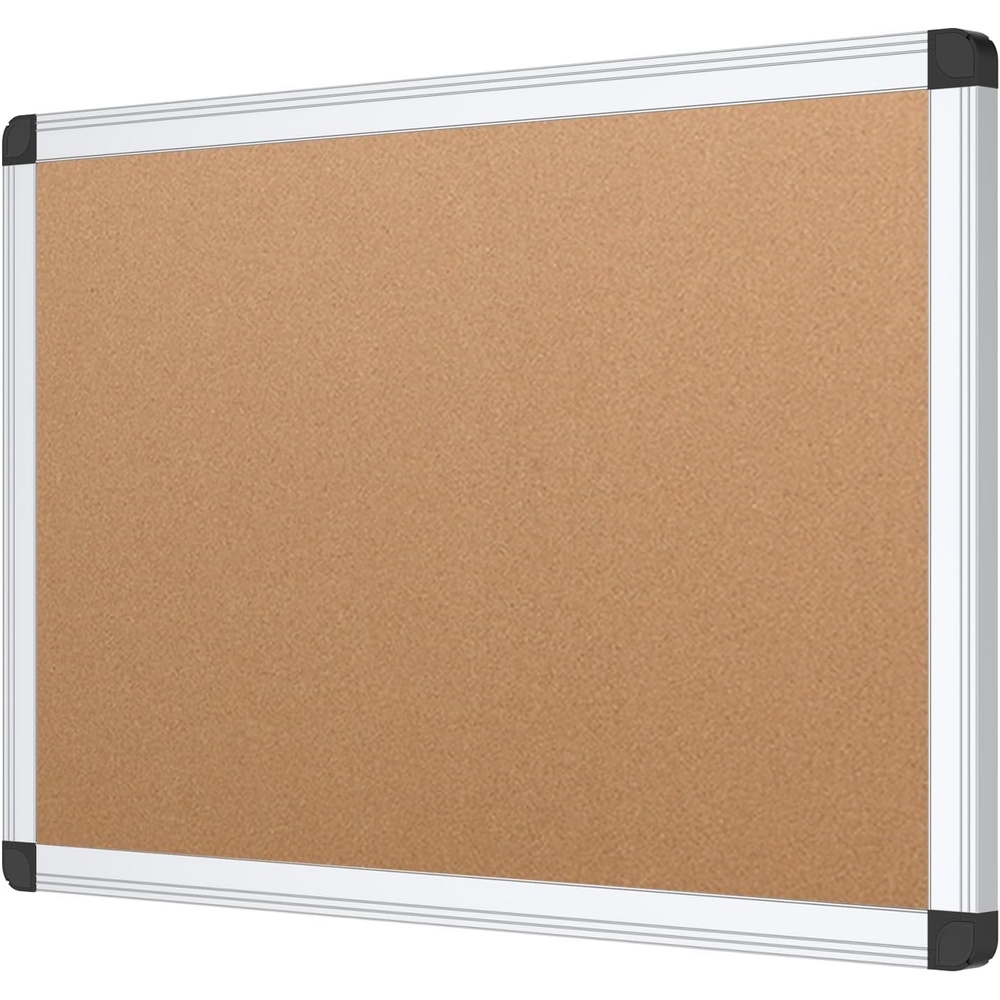 image:imageVIZPRO Cork Notice Board 24 X 18 Inches 3 Pack Silver Aluminium Frame18 X 12 Inches