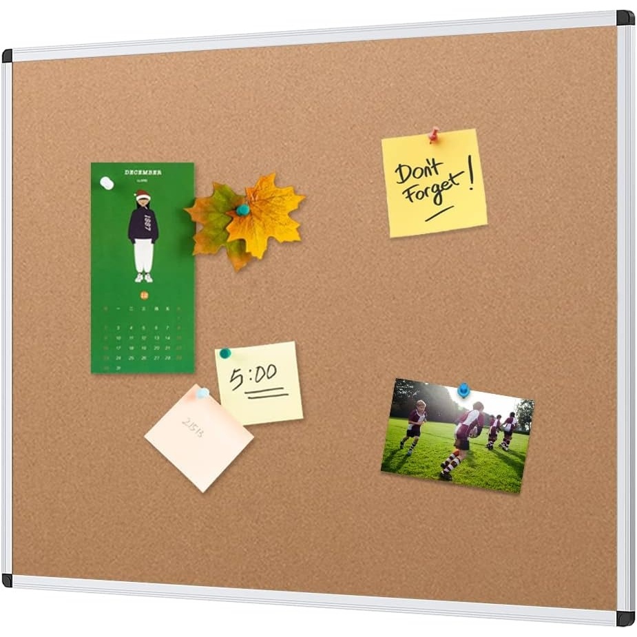 image:imageVIZPRO Cork Notice Board 24 X 18 Inches 3 Pack Silver Aluminium Frame36 X 24 inches
