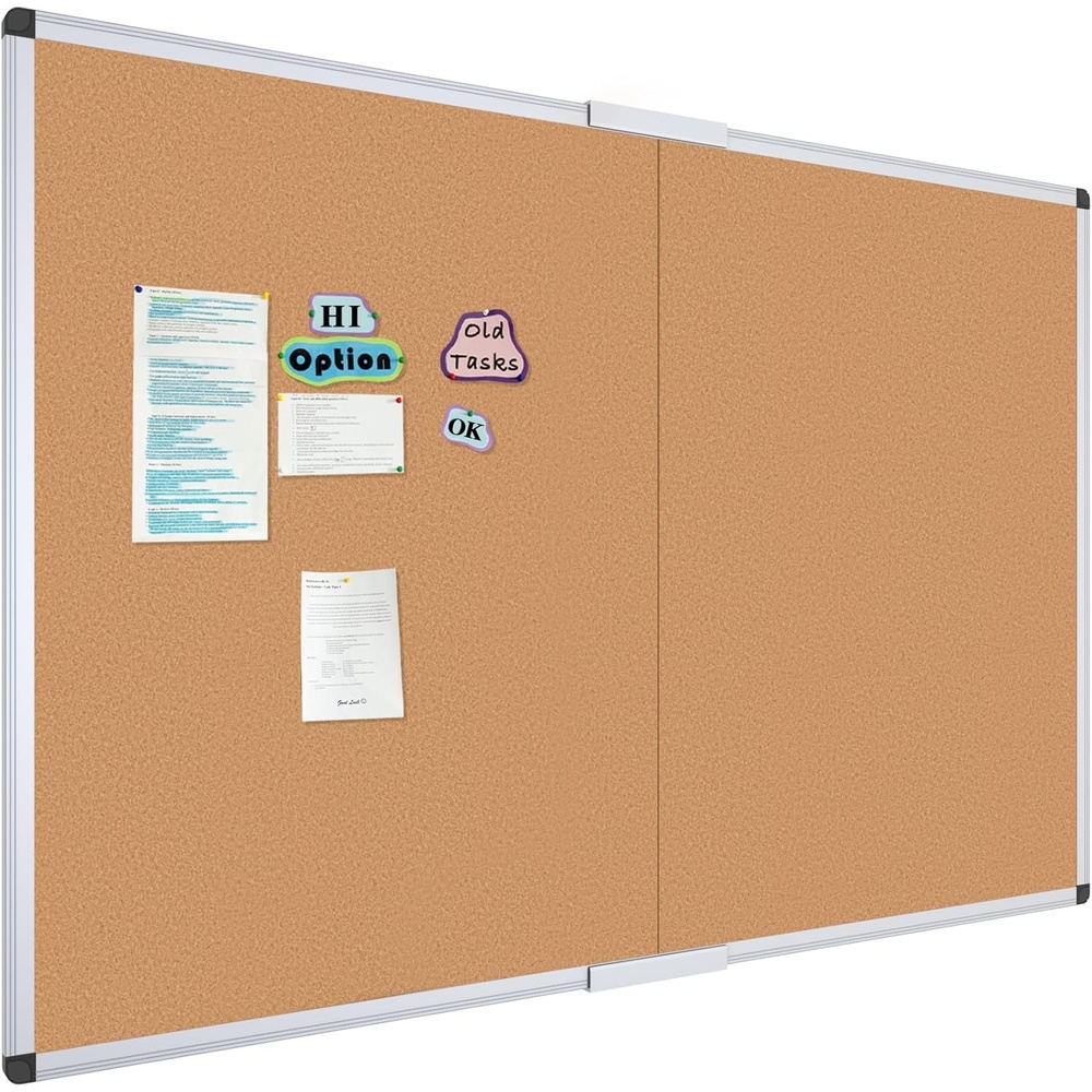 image:imageVIZPRO Cork Notice Board 24 X 18 Inches 3 Pack Silver Aluminium Frame60 X 48 Inches