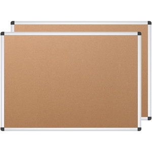 image:imageVIZPRO Cork Notice Board 24 X 18 Inches 3 Pack Silver Aluminium Frame2 Pack 48 X 36 Inches