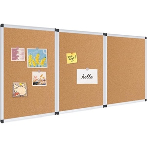 image:imageVIZPRO Cork Notice Board 24 X 18 Inches 3 Pack Silver Aluminium Frame3 Pack 24 X 18 Inches
