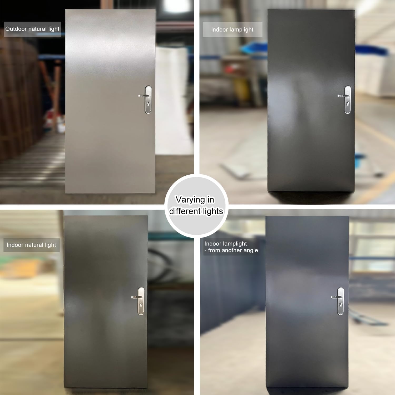 image:imageVIZPRO Quick Mount Steel Security Door with Frame and Hardware Gray Right SideHinged Inward 39 916 41 78 Width Adjustable 83 12 HeightRight SideHinged Inward